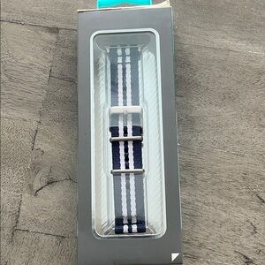 38 mm Navy and White Striped Watch Band for Apple Watch